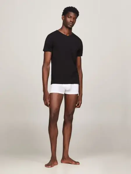 Tommy Hilfiger 3-pak Heren Katoenen T-Shirt V-hals  - Basic ondershirts korte mouw - Ronde hals - Copy Tommy Hilfiger 3-pak Heren Katoenen T-Shirt V-hals  - Basic ondershirts korte mouw - Ronde hals - Copy