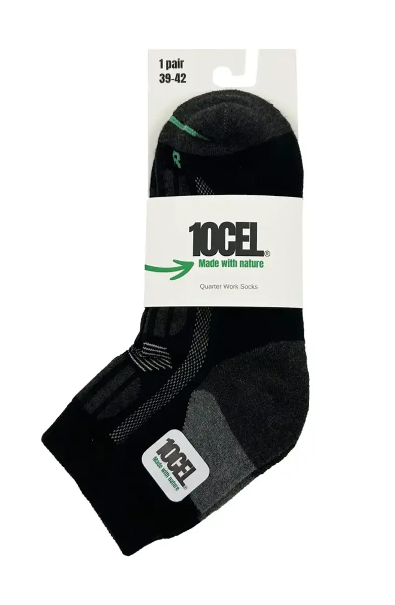 10 Cel Werksokken Quarter - Work - Goedkope heren werksokken - Sterke Tencel sokken met badstof zool 10 Cel Werksokken Quarter - Work - Goedkope heren werksokken - Sterke Tencel sokken met badstof zool