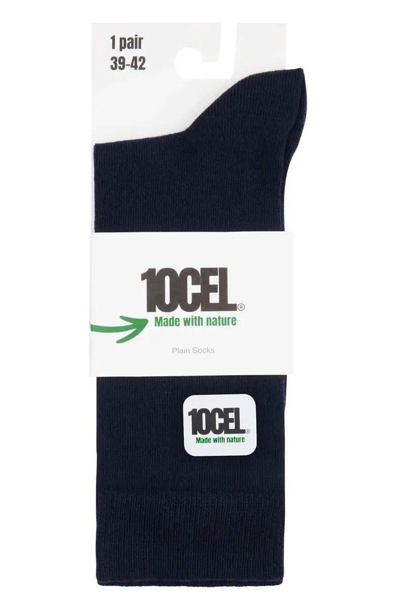 10Cel Tencel Crew sokken 1-Pack - heren crew ksokken - Sterke Tencel sokken met badstof zool