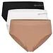 Bamboo Basics 3-pak naadloze dames slips - Belle - Taille bamboe dames onderbroek - Lekker zitten ondergoed dames - Zwart/Huid/Wit