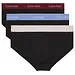 Calvin Klein 3-Pack Heren heup slips - Hip Brief - Elastisch katoenen heren onderbroeken multipack - Zwart met Lichtroze/Lichtblauw/Donkerrood