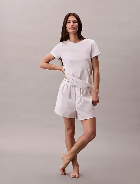 Calvin Klein 3-pack dames lounge T-shirts - Crew neck - 100%  katoenen dames ondershirts met ronde hals en korte mouw