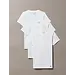 Calvin Klein 3-pack dames lounge T-shirts - Crew neck - 100%  katoenen dames ondershirts met ronde hals en korte mouw - Wit