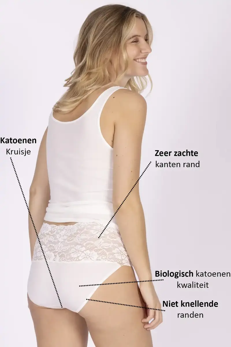Nina von C 3- pack - dames taille slip kant - Biologisch katoen - Voordeelverpakking - Aanbieding Nina von C 3- pack - dames taille slip kant - Biologisch katoen - Voordeelverpakking - Aanbieding