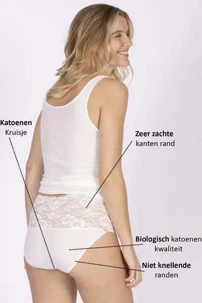 Nina von C 3- pack - dames taille slip kant - Biologisch katoen - Voordeelverpakking - Aanbieding Nina von C 3- pack - dames taille slip kant - Biologisch katoen - Voordeelverpakking - Aanbieding