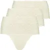 Nina von C 3- pack - dames taille slip kant - Biologisch katoen - Voordeelverpakking - Aanbieding