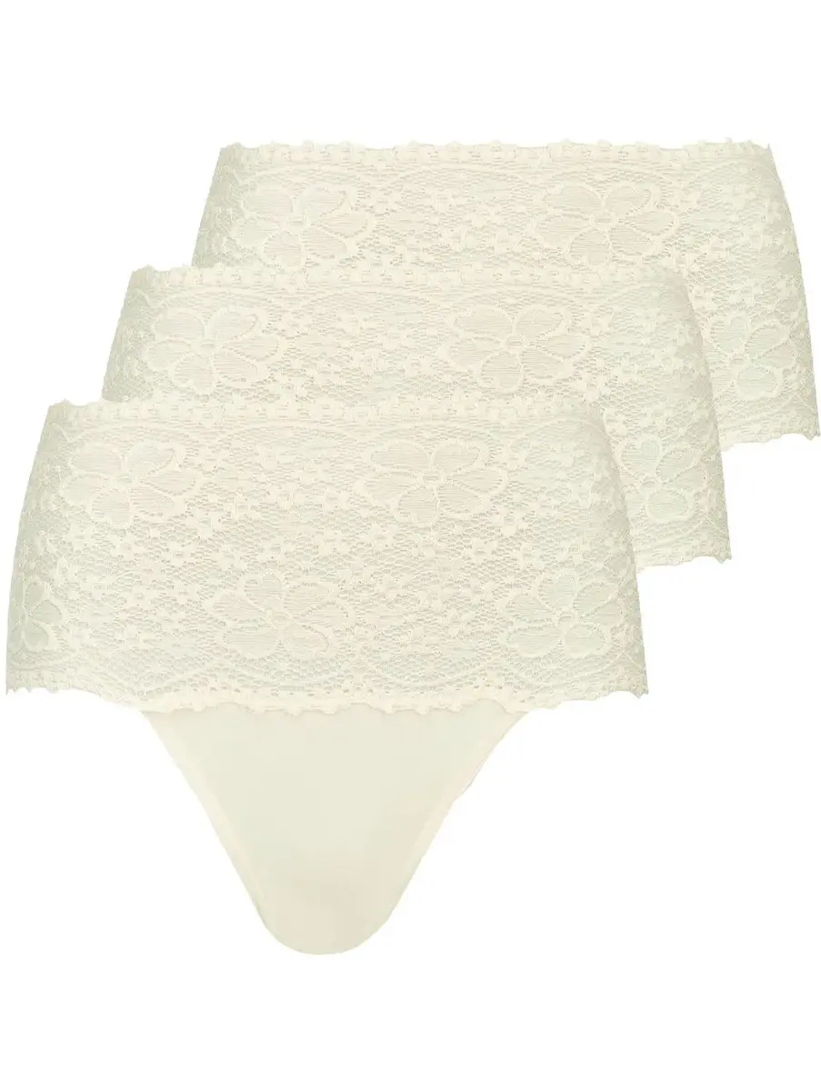 Nina von C 3- pack - dames taille slip kant - Biologisch katoen - Voordeelverpakking - Aanbieding Nina von C 3- pack - dames taille slip kant - Biologisch katoen - Voordeelverpakking - Aanbieding