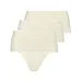 Nina von C 3- pack - dames taille slip kant - Biologisch katoen - Voordeelverpakking - Aanbieding - Champagne