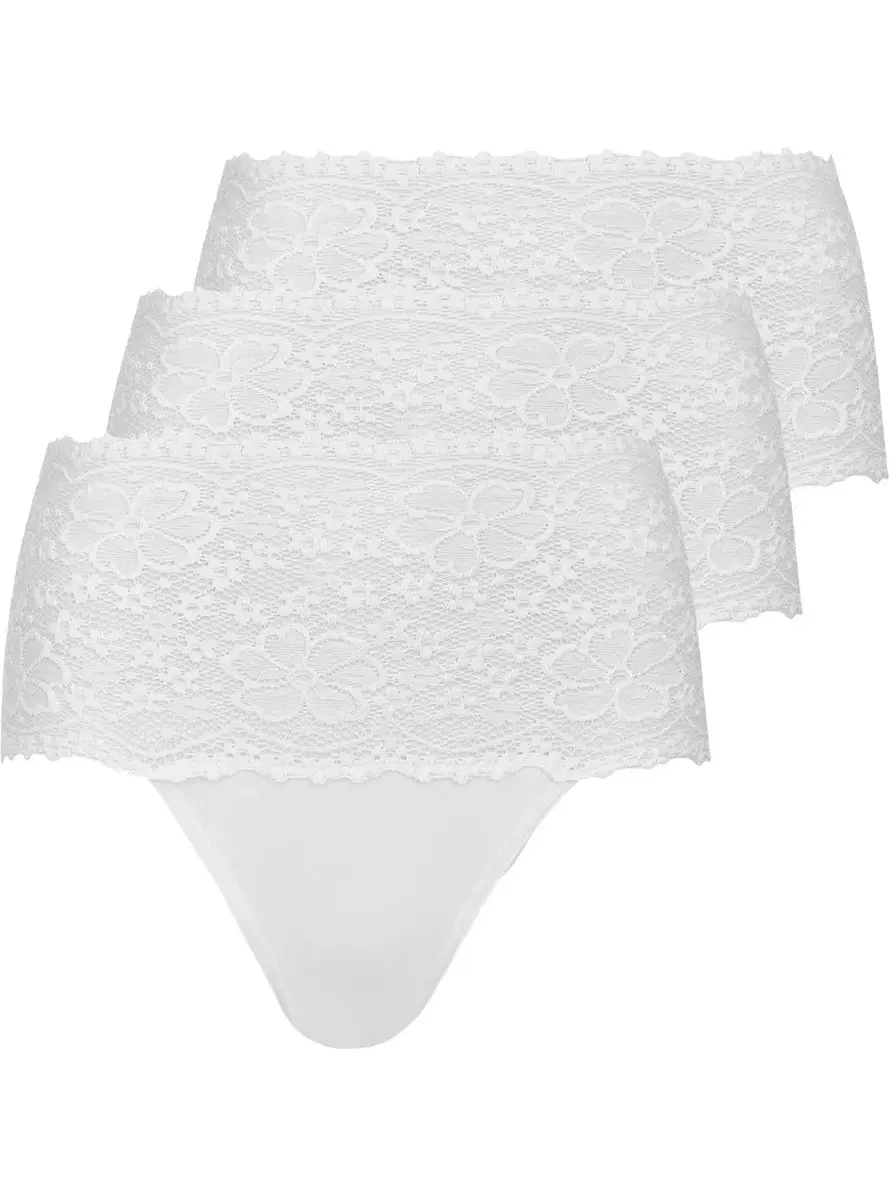 Nina von C 3- pack - dames taille slip kant - Biologisch katoen - Voordeelverpakking - Aanbieding Nina von C 3- pack - dames taille slip kant - Biologisch katoen - Voordeelverpakking - Aanbieding