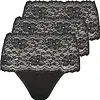 Nina von C 3- pack - dames taille slip kant - Biologisch katoen - Voordeelverpakking - Aanbieding
