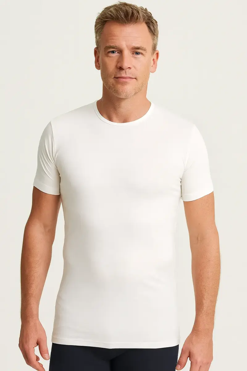 Beeren heren green comfort t-shirt met ronde hals