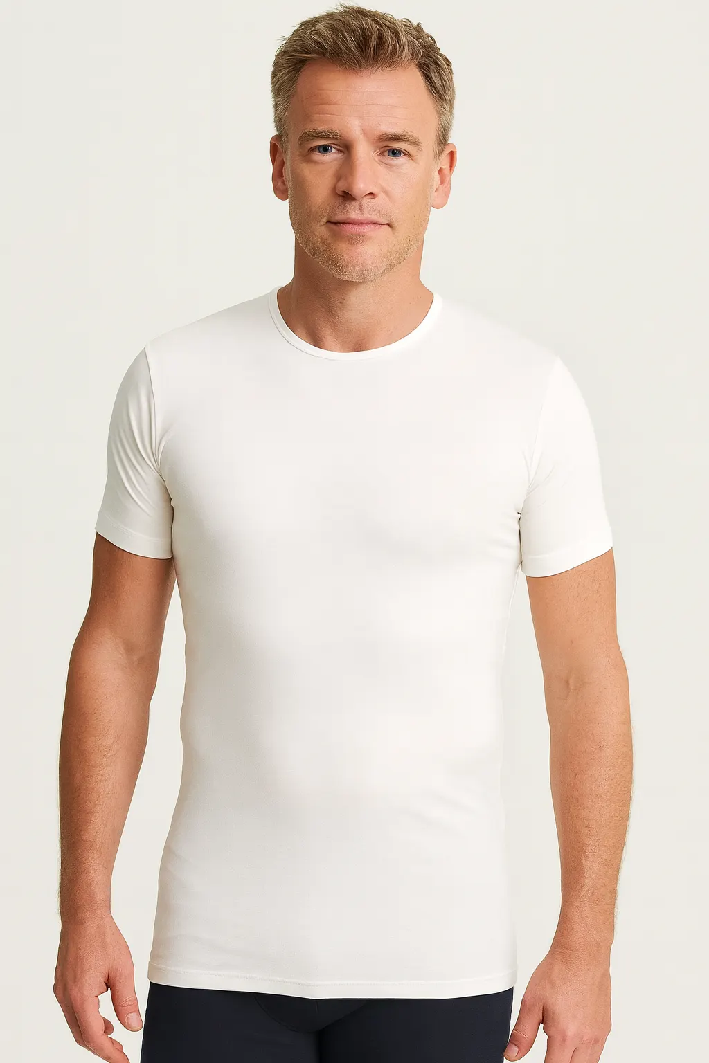 Beeren heren green comfort t-shirt met ronde hals