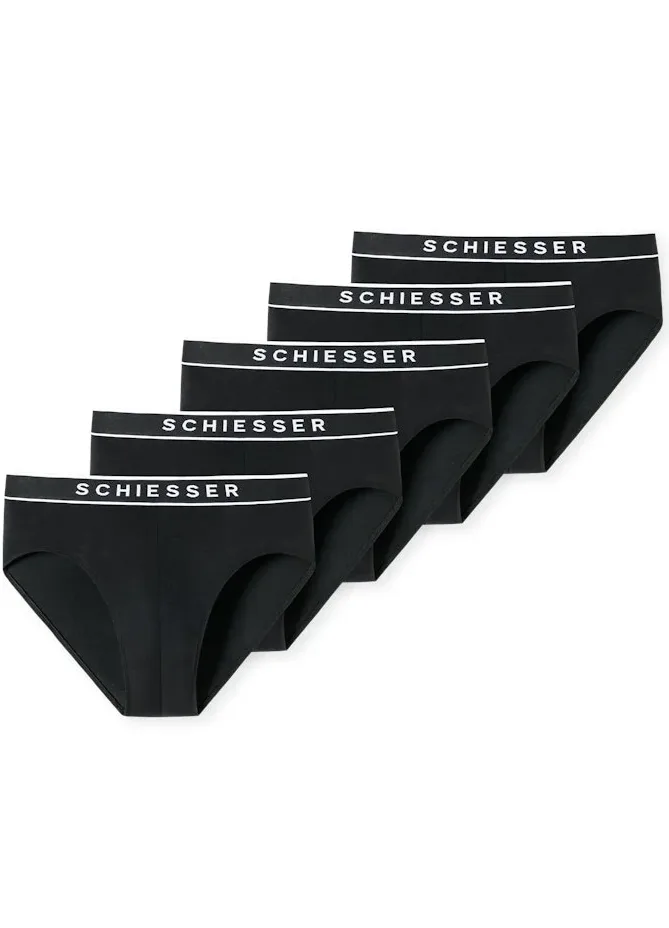 Schiesser 5-pack heren Rio slip 95/5- Zwart
