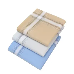 Tiseco 12 stuks Heren zakdoeken dikke kwaliteit 2B  - Dikke en stevige 100% katoenen mannen zakdoeken