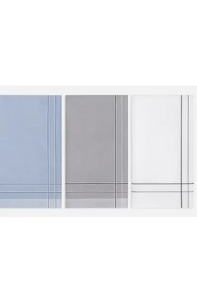 Tiseco 12 stuks Heren zakdoeken - Blue Winter