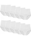 Fine Woman 10-pak - katoenen dames taille slip - Multipack dames onderbroek - Goedkoop katoenen ondergoed dames