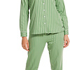 Pastunette Dames Pyjama katoen met lange mouwen - Groen