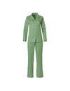Pastunette Dames Pyjama katoen met lange mouwen - Groen