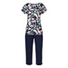 Pastunette dames capri pyjama korte mouw- donkerblauw - Donkerblauw