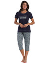 Rebelle capri pyjama dames - Dark blue