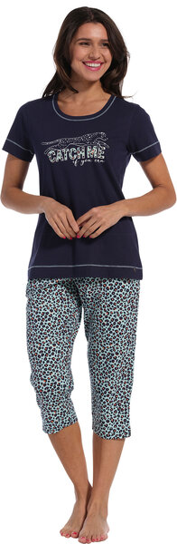 Rebelle capri pyjama dames - Dark blue