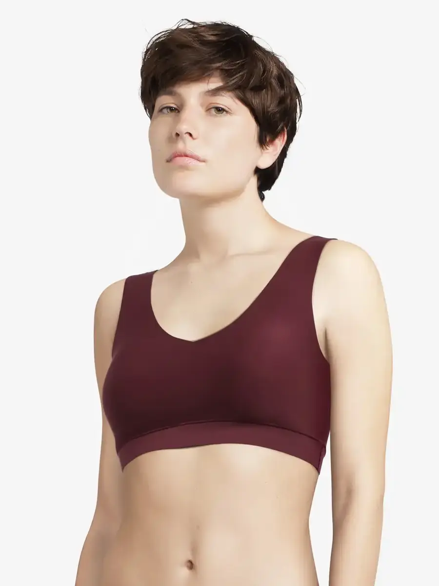 Chantelle Bralette top met vulling - Soft Stretch - Padded top - Bralette / BH Top naadloos dames - Rood - zwart - Huidskleur Chantelle Bralette top met vulling - Soft Stretch - Padded top - Bralette / BH Top naadloos dames - Rood - zwart - Huidskleur