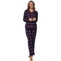 Rebelle dames pyjama Flanel - Donker Blauw Rebelle dames pyjama Flanel - Donker Blauw