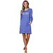 Rebelle dames nachthemd lange mouw -Blauw - Blauw