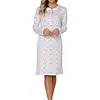 Pastunette Dames nachthemd katoen met lange mouwen - Wit - 100% katoenen nachtjapon dames - Copy