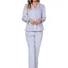 Pastunette Dames Pyjama met knoopsluiting - Blauw streep