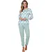 Pastunette dames katoenen pyjama lange mouwen - Groen - Groen