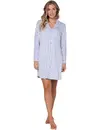 Pastunette dames nachthemd met knoopsluiting-Blauw streep