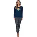 Pastunette dames pyjama lange mouwen - Moonlite - Donkerblauw