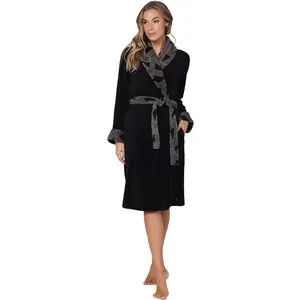 Pastunette dames Badjas - Zwart - Morning Gown Pastunette dames Badjas - Zwart - Morning Gown