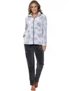 Rebelle Huispak Dames Fleece - Grijs - 2-delig warm winter huispak vrouwen