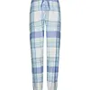 Rebelle Flanellen dames lange pyjamabroek - Mix en Match - Blauw ruit