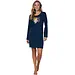 Pastunette dames nachthemd lange mouw - Moonlite - Donkerblauw