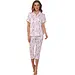 Pastunette dames capri pyjama - Shortama -  Breeze - Rose