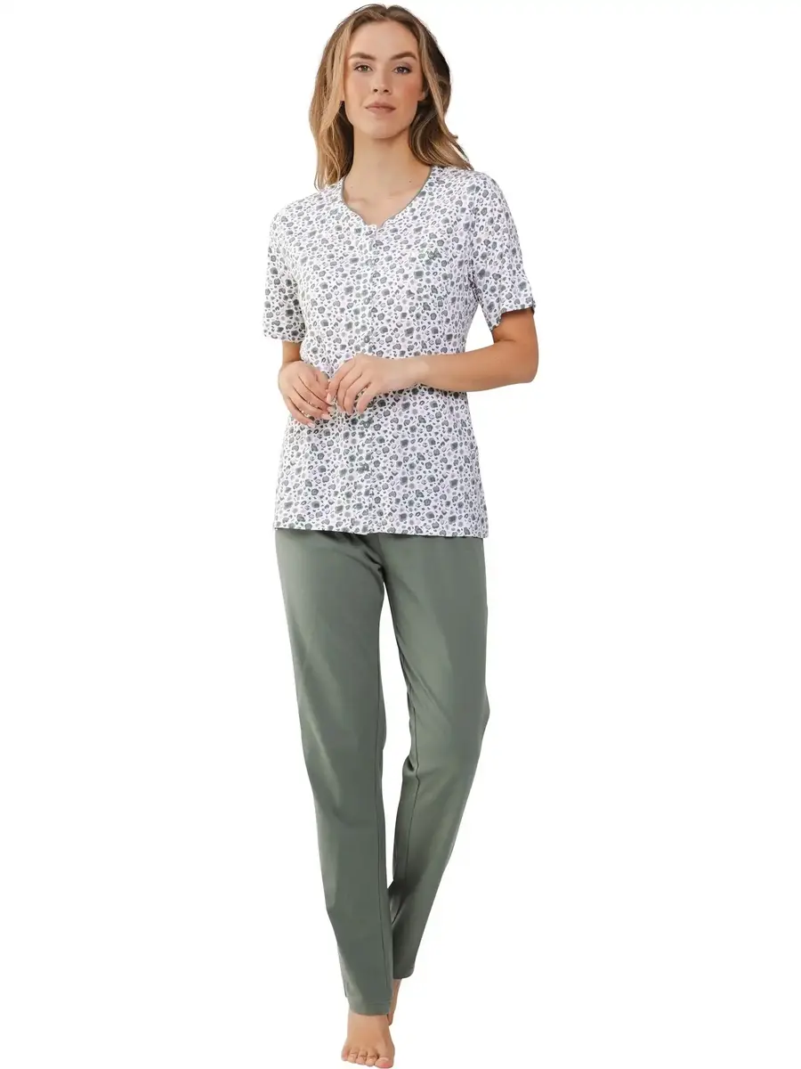 Pastunette dames pyjama korte mouwen - Green Breeze