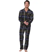 Pastunette Flanellen Heren Pyjama met knoopsluiting - Donkerblauw Pastunette Flanellen Heren Pyjama met knoopsluiting - Donkerblauw