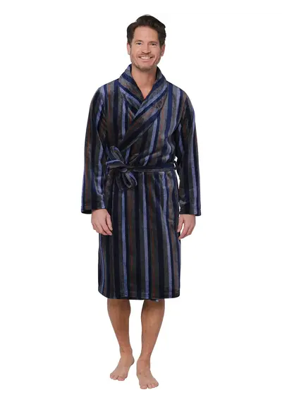 Pastunette Fleece heren badjas - 115CM - DonkerBlauw Pastunette Fleece heren badjas - 115CM - DonkerBlauw