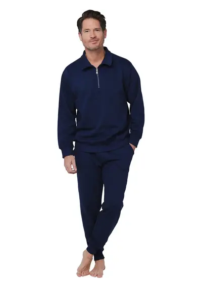 Pastunette heren Huispak - Zipper - Donkerblauw Pastunette heren Huispak - Zipper - Donkerblauw