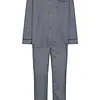 Robson satijnen Heren Pyjama met knoopsluiting  - Donkerblauw