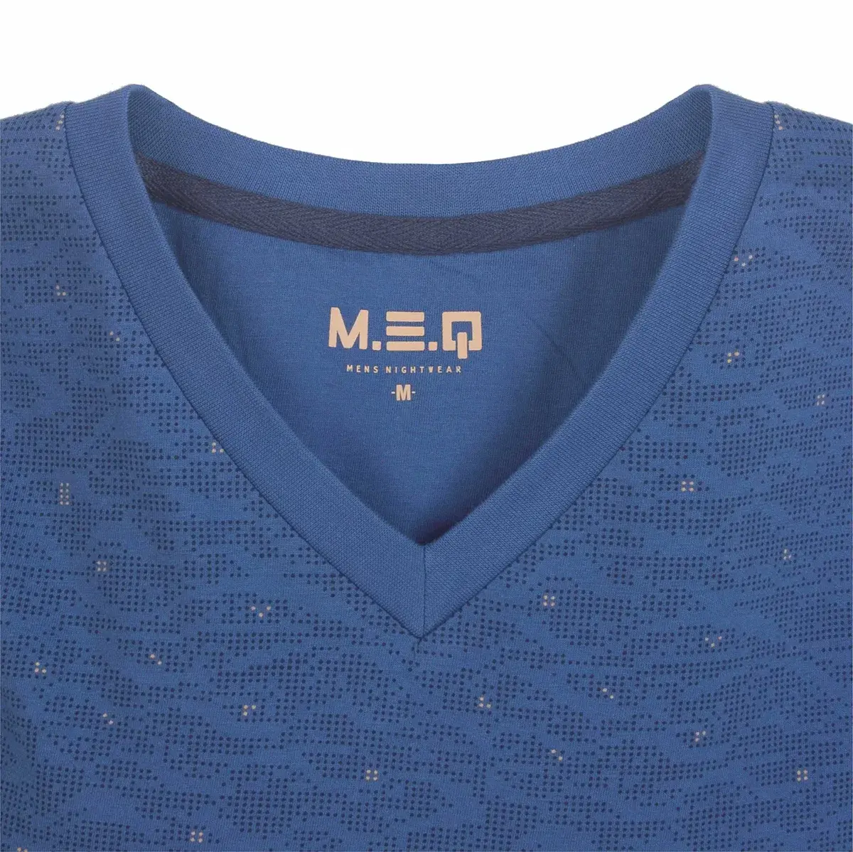 M.E.Q. Heren pyjama lange mouwen katoen - Winter blue M.E.Q. Heren pyjama lange mouwen katoen - Winter blue