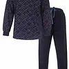 M.E.Q. Heren pyjama lange mouwen katoen - Blue monogram