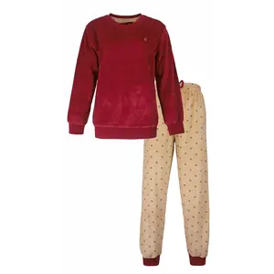 Irresistible dames pyjama Velours - Red stars - warme winter dames pyjama Irresistible dames pyjama Velours - Red stars - warme winter dames pyjama