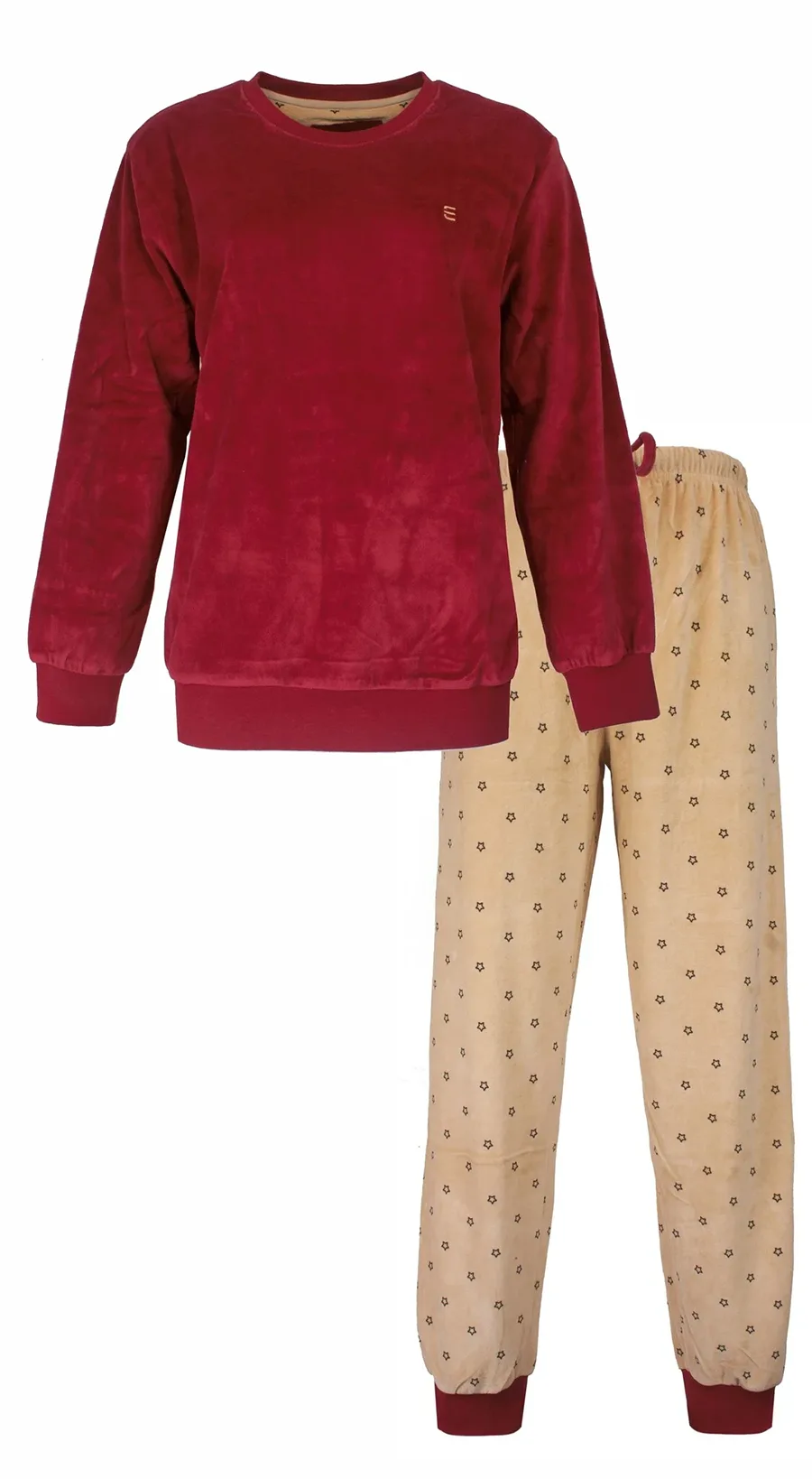 Irresistible dames pyjama Velours - Red stars Irresistible dames pyjama Velours - Red stars