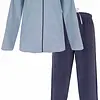 Medaillion dames huispak Velours - Chique Blue - Warm winter 2-delig huispak - lounge pak dames - Copy