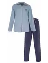 Medaillion dames huispak Velours - Chique Blue - Warm winter 2-delig huispak - lounge pak dames - Copy