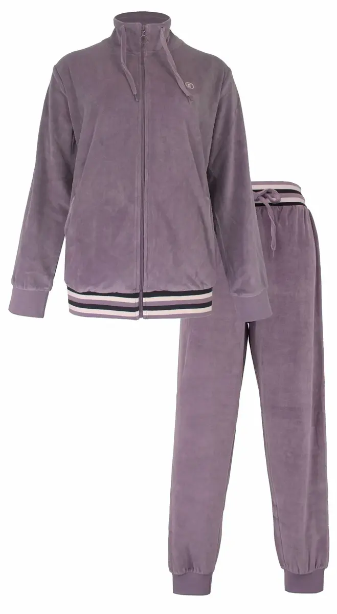 Irresistible dames huispak velours- Lila stripe - Warm 2-delig huispak - Copy Irresistible dames huispak velours- Lila stripe - Warm 2-delig huispak - Copy